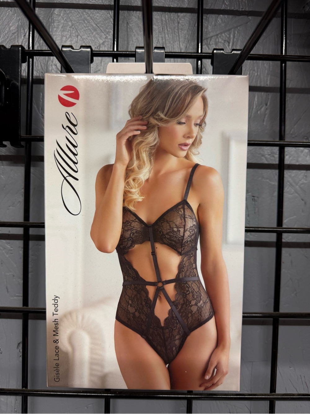 Allure Black Lace & Mesh Teddy Chemise